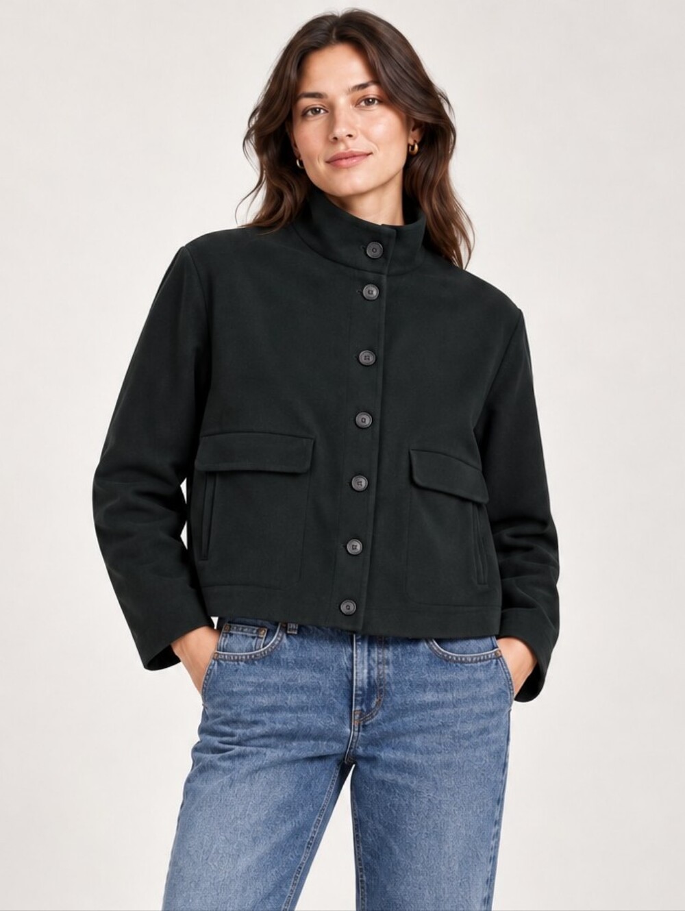 Kit + Ace Mulberry Bomber Jacket In Forest Green Size Small